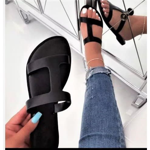 Ladies Thin Slippers - Black