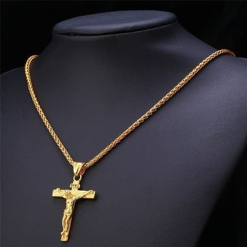 Cross Necklace For Men -Gold