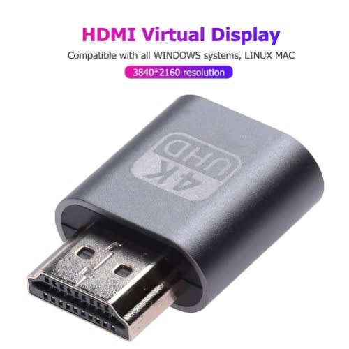 Hdmi-compatible Male Head Virtual Display Adapter