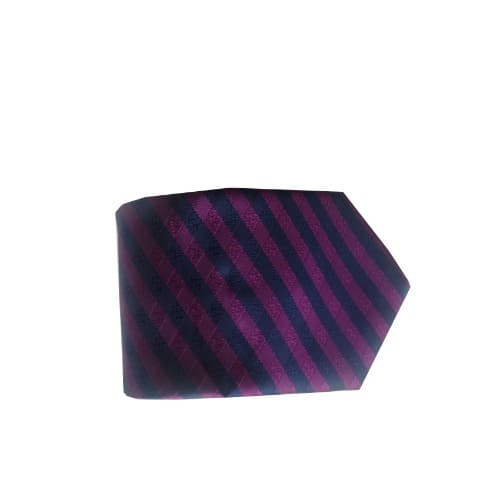 Detailed Checkered Men's Tie - Purple/Blue - MT-3979