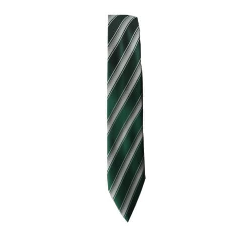 Classy Men's Striped Tie - White/Green - MT-3964