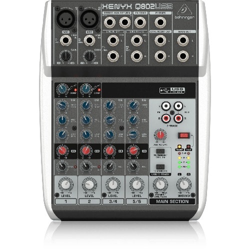 Q802usb Premium 8-input 2-bus Mixer With Xenyx Mic Preamps And Compressors, Brit