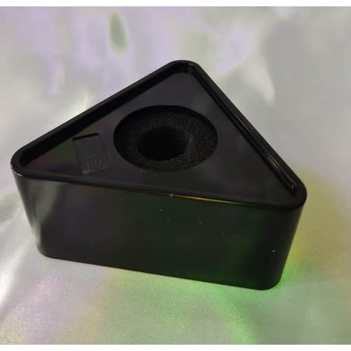 Triangle Microphone Logo Flag Station - 4 Pcs - Black