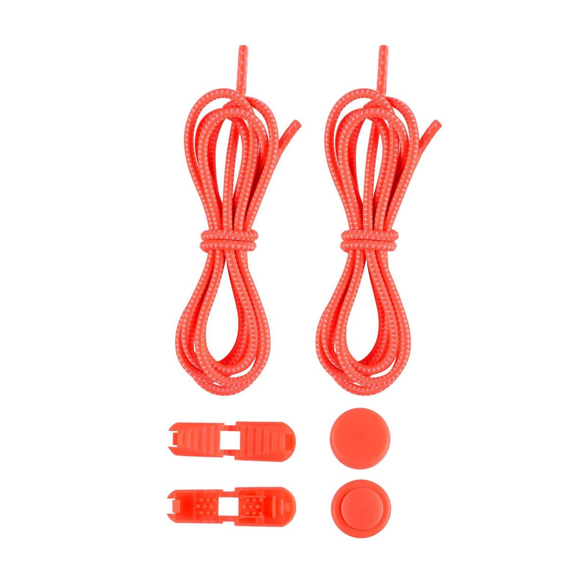 1 Set Tieless Shoelaces Elderly Children No Tie Shoes Strings Light Orange