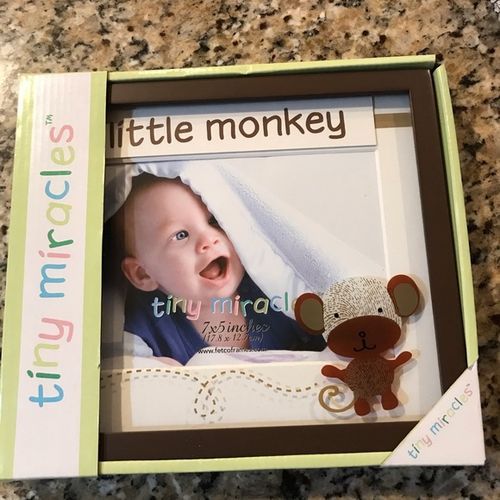 Tiny Miracles Little Monkey Baby Pictures Glass Frame