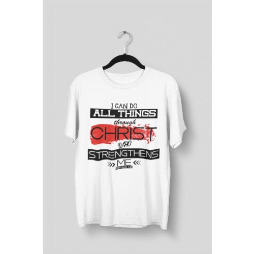 I Can Do All Things Christian T-shirt - White