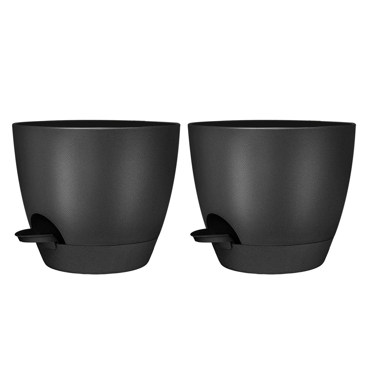 Excellent Drainage Holes Flower Pot Large Self Watering Pots Black