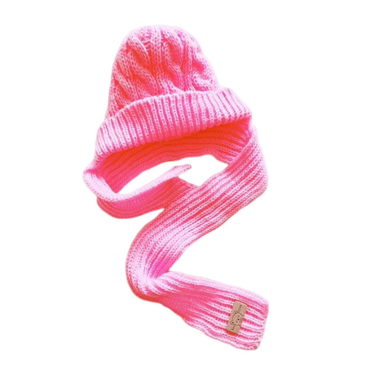 Doll Hooded Scarf Cartoon Hooded Scarf Idol Doll Accessories Pink