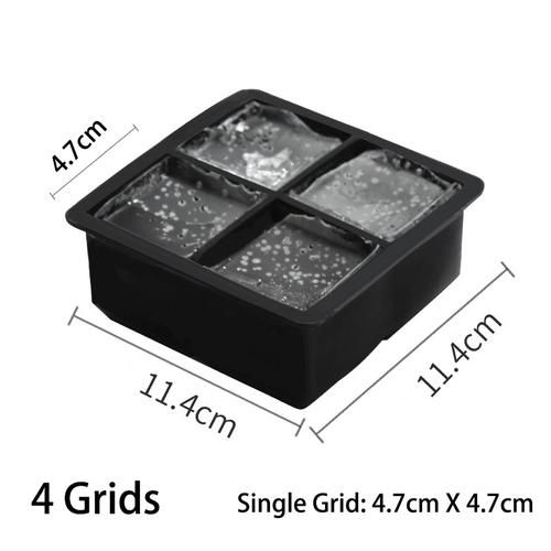 Big Ice Tray Mold Box Large Food Grade Silicone Ice Cube Square Tray Mold Diy Bar Pub Wine Ice Blocks Maker Model