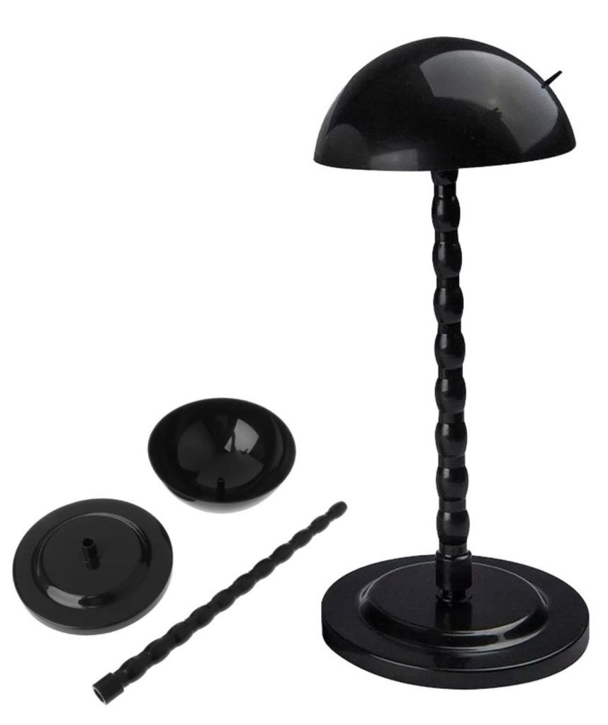 2 Pcs Of  Foldable Detachable Wig Stands Mannequin-black