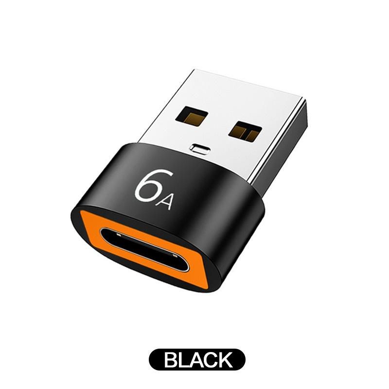 1PC USB 3.0 To 6A Type-C OTG Adapter Black