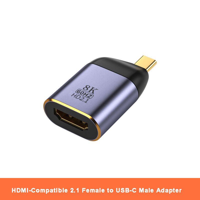 8K@60Hz USB-C To HDMI-Compatible 2.1 Adapter Cable HDR VRR