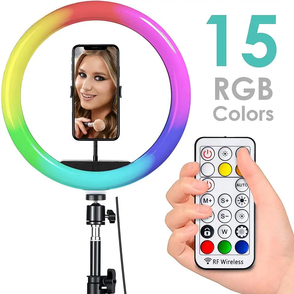 14 Inches RGB Ring Light +tripod Stand And Remote Control
