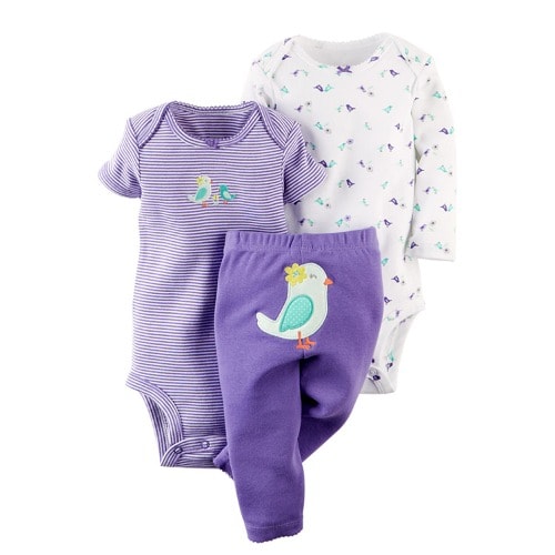 Purple Bird Toddler Set
