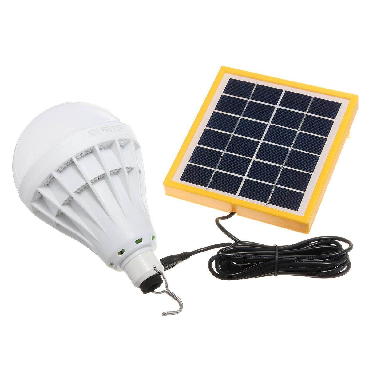 30W Solar Panel LED Light USB Powered Bulb Indoor Outdoor Camping Emergency Lamp[30W]