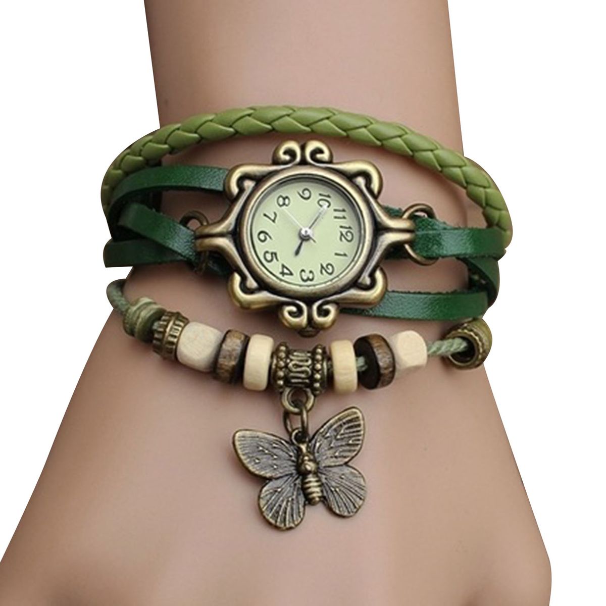 Watches Faux Leather Adjustable Metal Fashion Weave-Green