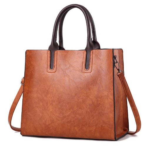 Ladies Leather Handbag - Brown