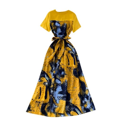 Print Maxi Dress- Yellow