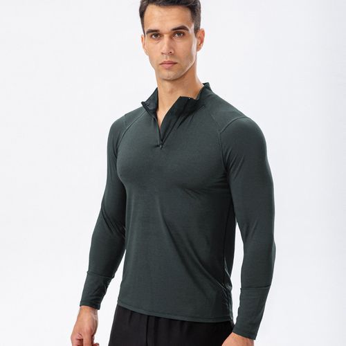 Men's Sport Tops,Autumn Winter Long Sleeve Running Gym Yoga T-Shirt（Gray）