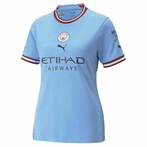 Lady's Official Manchester City Home Jersey Blue