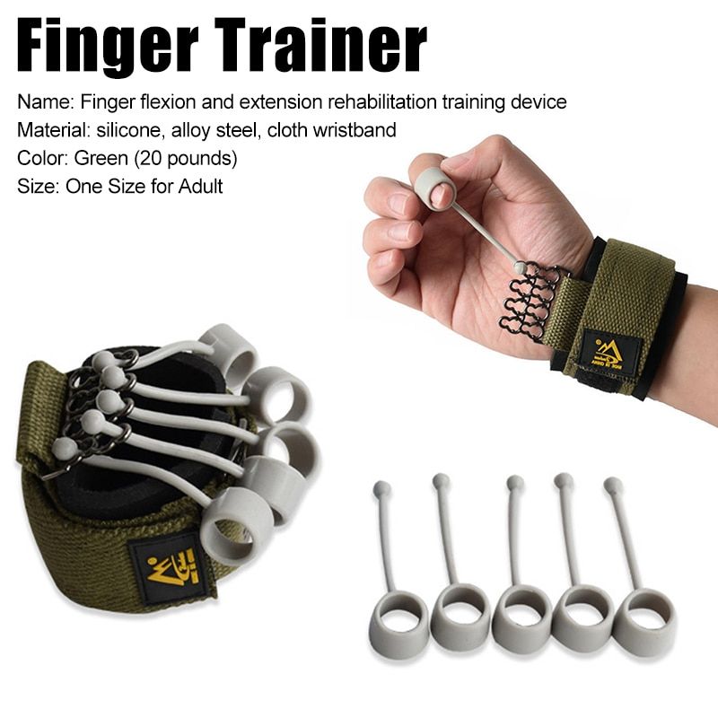 Finger Gripper Strength Trainer Extensor Exerciser Finger Flexion Extension Training Device With