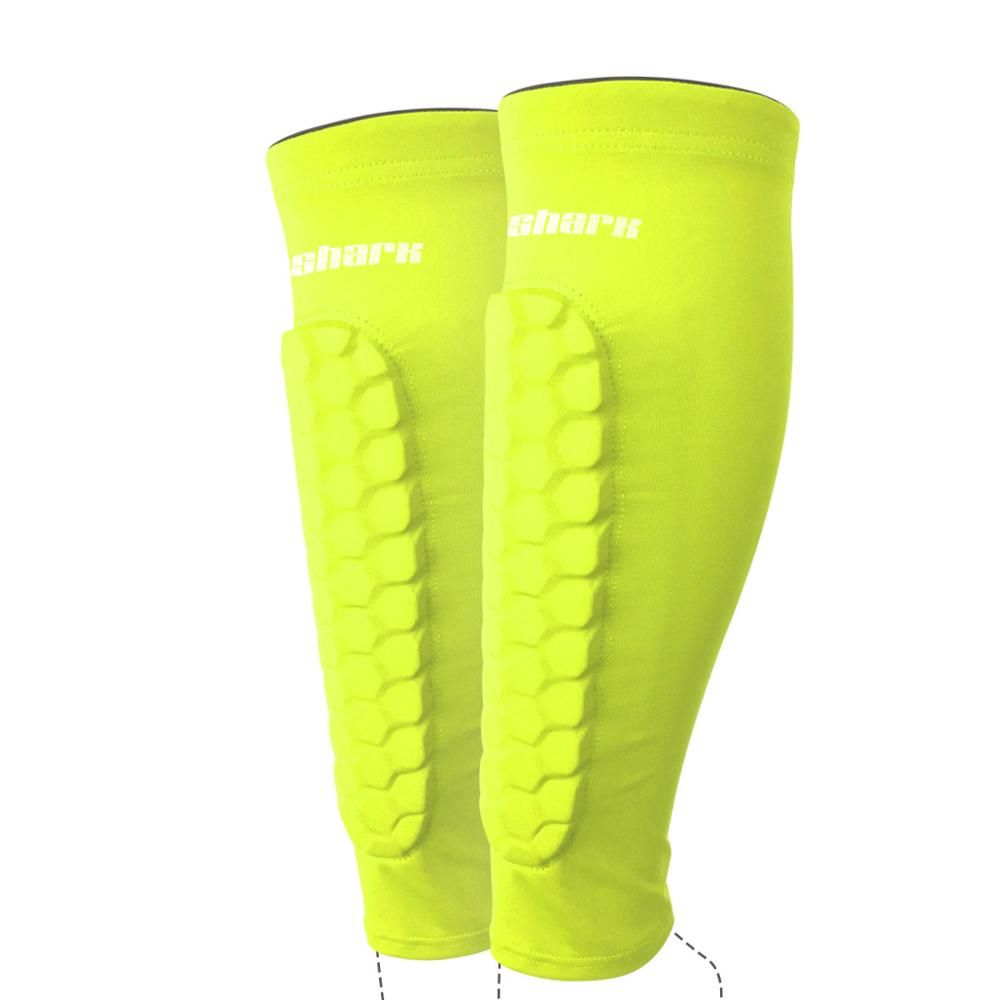 Womne Men Teen Kids Football Shin Guards Soccer Honeycomb Anti-collision Compression Legwarmers Gym Leg Calf Sleeves Custom Logo-Green