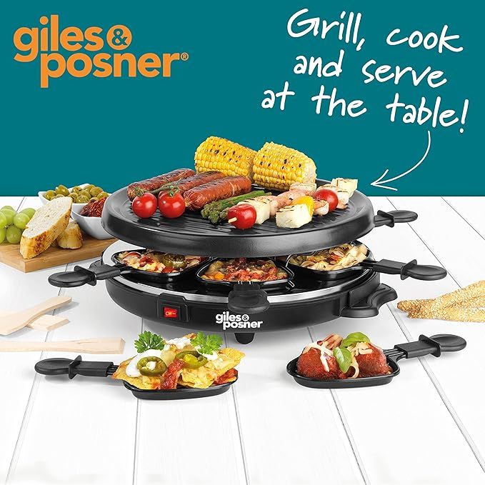 Electric Round Nonstick Raclette Grill