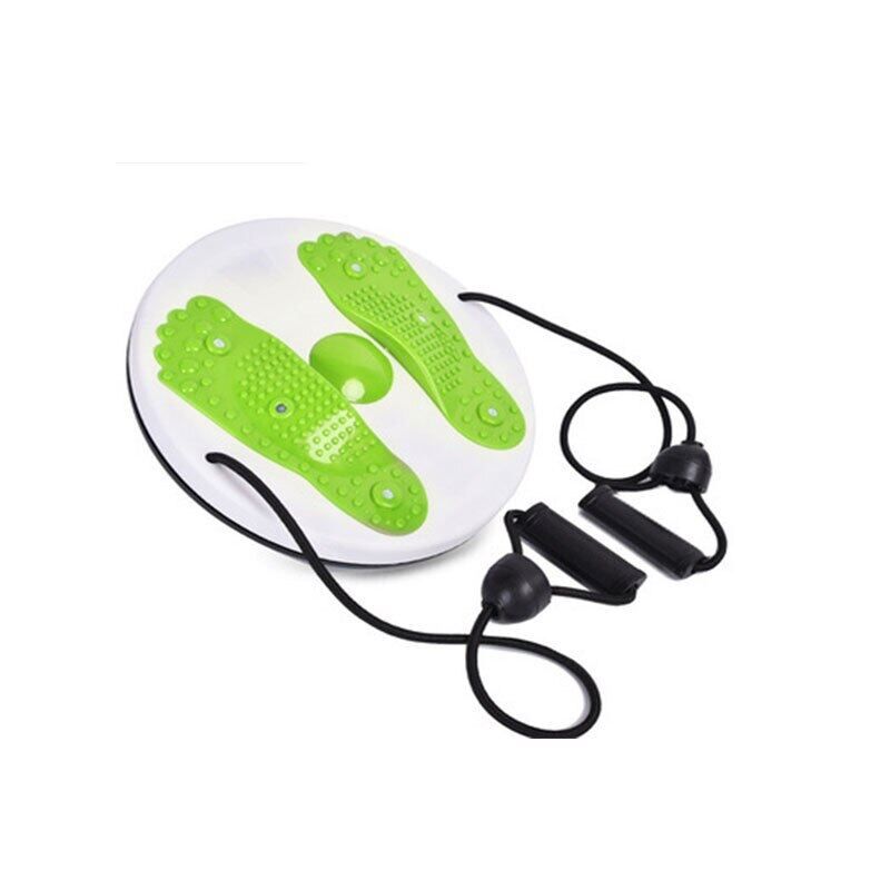 Twister Plate Twist Board Magnet Plate Twist Disk Slimming Legs Fitness Twist Waist-green-with Rope