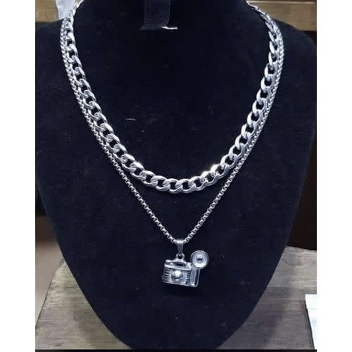 Cuban Link Chain With Camera Pendant