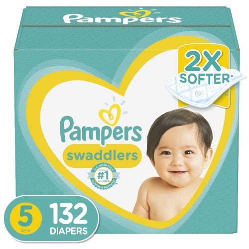 Diapers Size 5, 132 Count - Swaddlers Disposable Baby Diapers