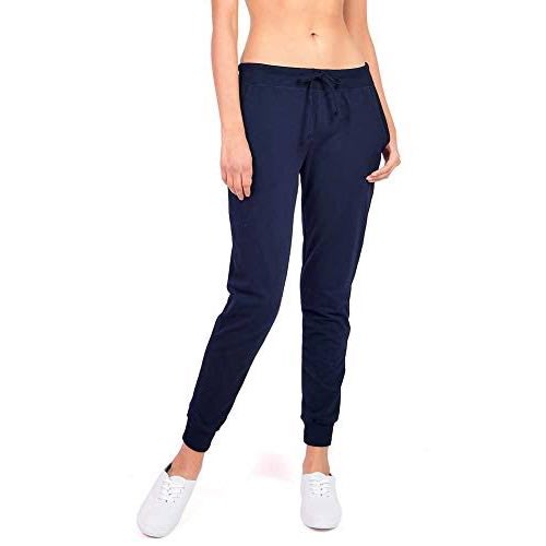 Ladies Slim Fleece Joggers -Navy Blue
