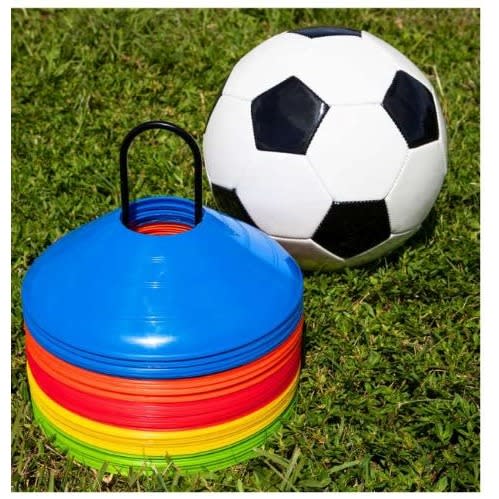 Agility Soccer Cones with Carry Bag & Holder - Set of 50