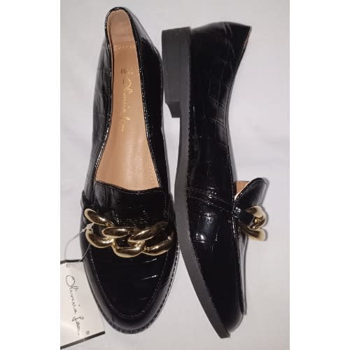 Sole Croc Embossed Loafers For Ladies