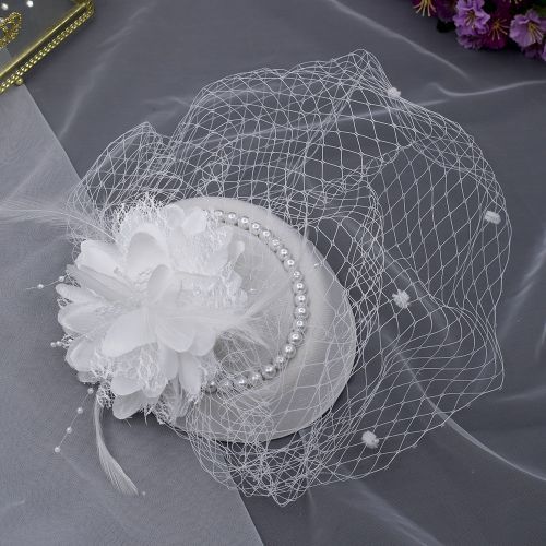 JM08-W-JM10 Birdcage Veil Black Veil Headband Wedding Fascinator Face Veils