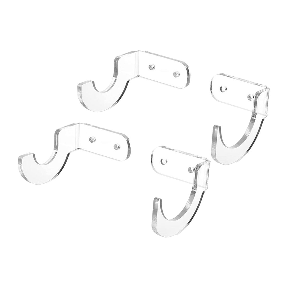 Acrylic Baseball Bat Wall Mount Hanger Rack, To Display Transparent