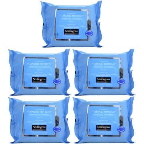 Makeup Remover Cleansing Towelettes Wipes -  125cnts X 5 Packs