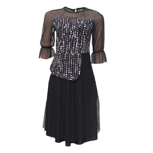 Mesh  Peplum Dress