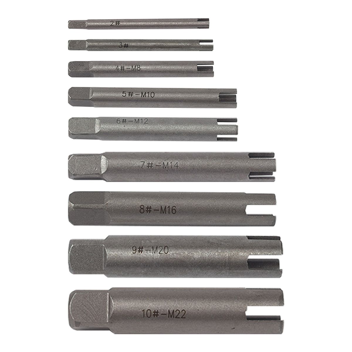 9 Pcs Tap Extractor 3/ 4 Flute Broken Head Screw Remover