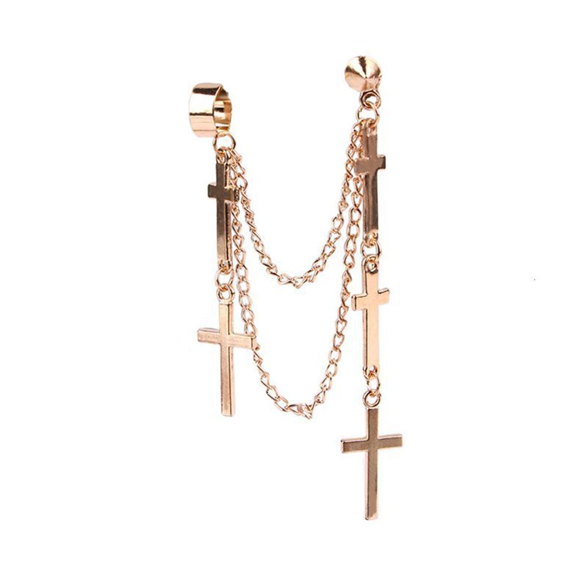 Earring Tassels Design Durable Alloy Punk Style No-Golden