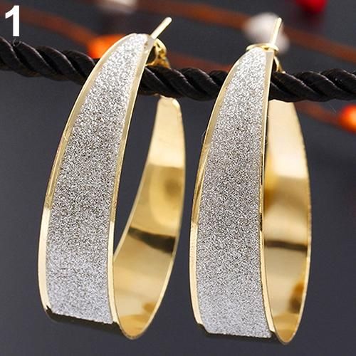 Women Fashion Cool Style Big Hoop Round Jewelry-Gold