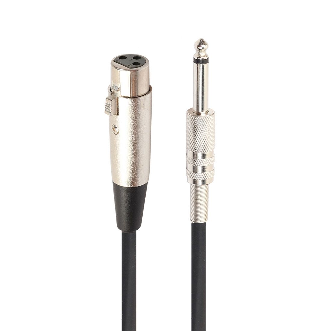1.8m XLR 3-Pin Female To 1/4 Inch (6.35mm) Mono Shielded Microphone Mic Cable
