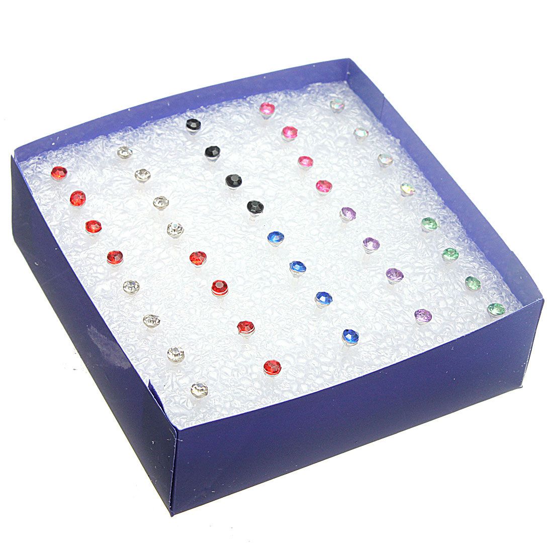 20Pairs Rhinestone Crystal Style Plastic Earrings Studs Pin Jewelry Wholesale US