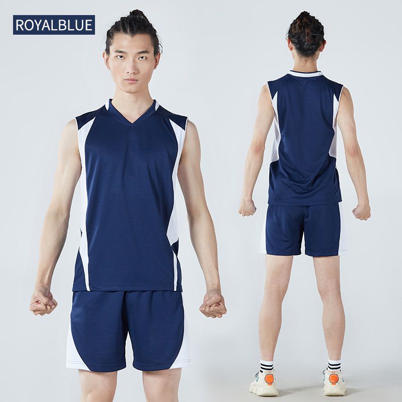 （Royal Blue）Mens Volleyball Uniform Team Volleyball Shorts Women Training Suit Volleyball Jerseys