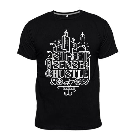Street Sense Chrysolite Design T-Shirt - Black