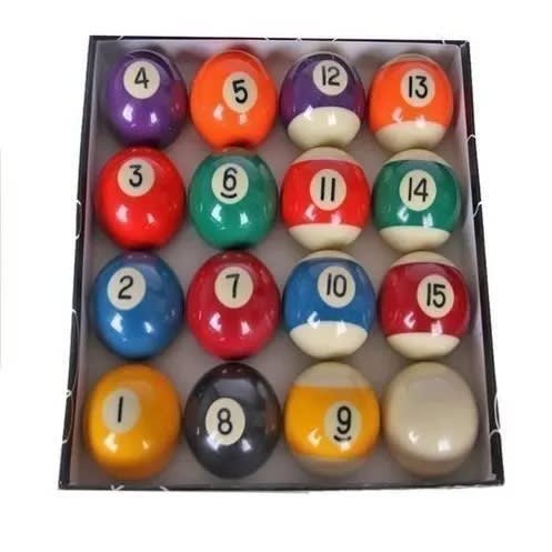 Snooker Ball Set 1-16 - Medium Size