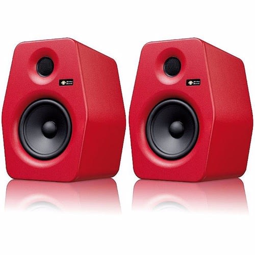 Field Studio Monitors+Bass-Reflex Acoustic Technology- Red