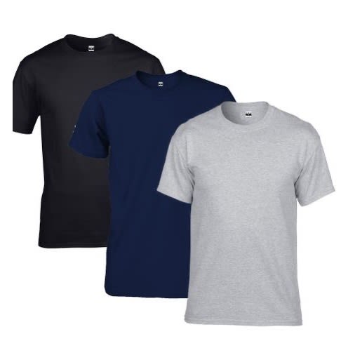 Plain Unisex T-shirts Combo Of 3
