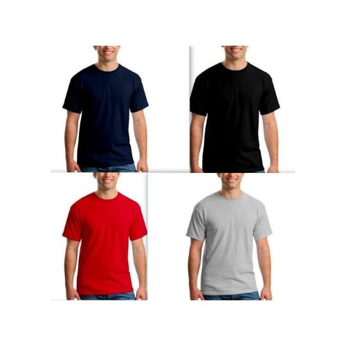 Premium Unisex Round Neck Plain T-Shirt - 5pcs