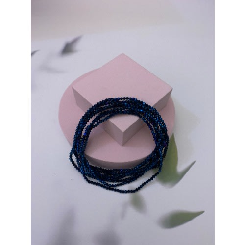 Shiny Waist Beads - Glitter Blue