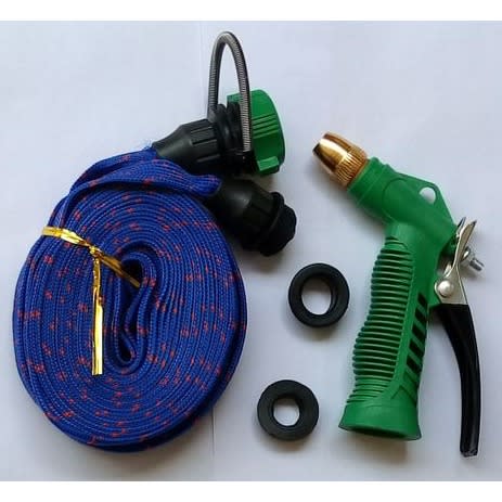 50ft High Car Wash Hose With Pressured Tap Gun - 15m